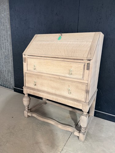 Stripped oak bureau - oak,