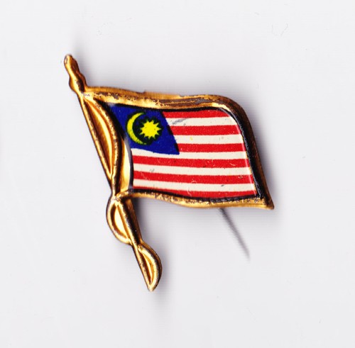 Vintage tin plate country flag - tin,