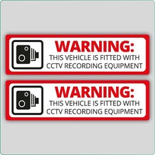 2 x WARNING THIS VEHICLE IS