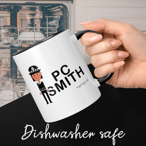 Personalised policewoman mug - personalised,