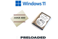 160GB HDD 2.5" SATA Hard Drive 11 64 Bit Preinstalled