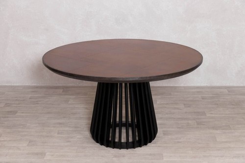 Round dining table with - with, copper