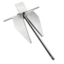 Galvanised Cruising Crown Stock Anchor 1.5KG - 40KG (Danforth Style Spade Boat)