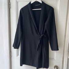 Black Zara Blazer Style Tie Up