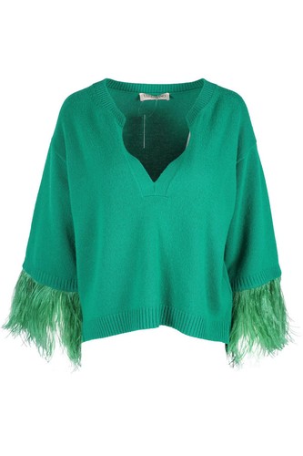 Valentino green feather and - green,