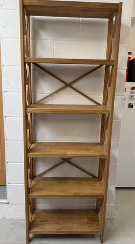 Solid oak shelving unit - solid, 198cm