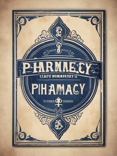 Vintage pharmacy sign - vintage,