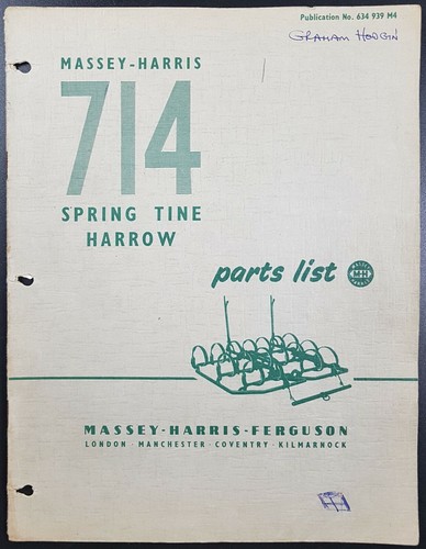 Original massey harris - harris, parts