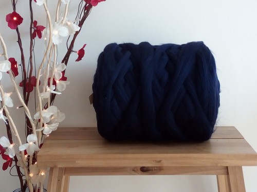 Navy merino roving - navy*, tops