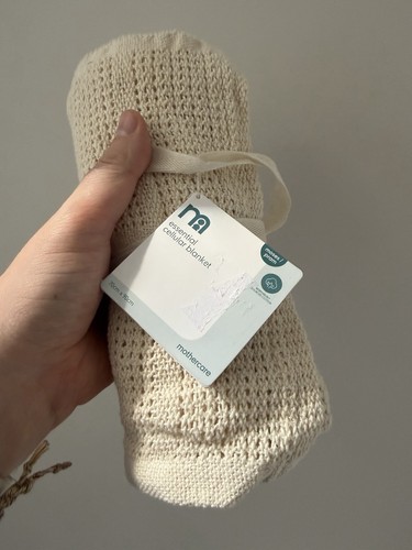 Mothercare white pram blanket - white,