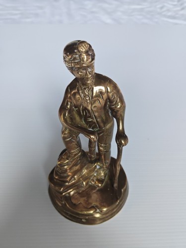 Vintage brass coal miner - vintage,