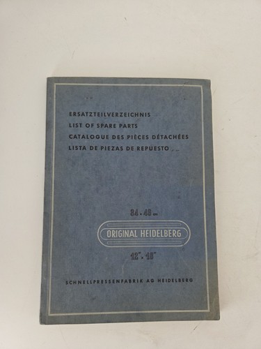 Heidelberg platen press - heidelberg,