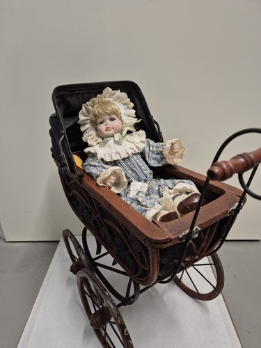 Vintage dolls pram with - vintage,