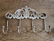 Shabby Chic  iron 4 hooks Coat Hanger