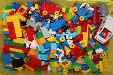 Lego DUPLO  Bundle 1 Kilo kg  Of Mixed Bricks Blocks  Includes Figure and car