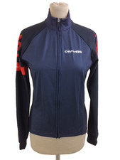 Endura Cervelo Women's Jersey Size S Navy Long Sleeve Back Pockets Zip Used F1