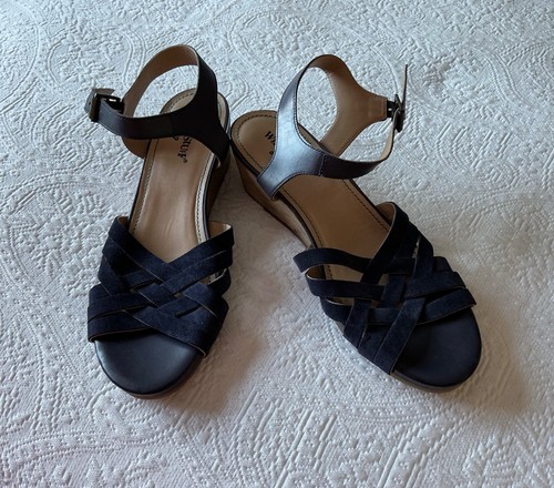 White stuff navy blue suede - white,