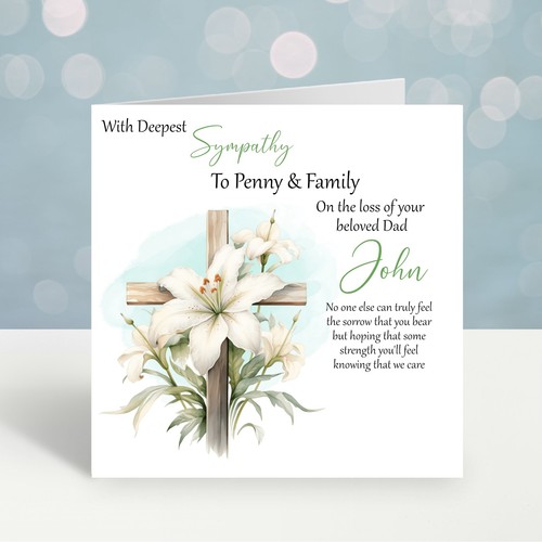 Personalised sympathy card - personalised,
