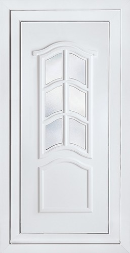 White full height upvc door - full,