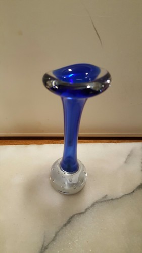 Blue swedish art glass - blue,