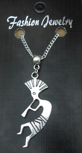 Kokopelli flute player pendant - flute,