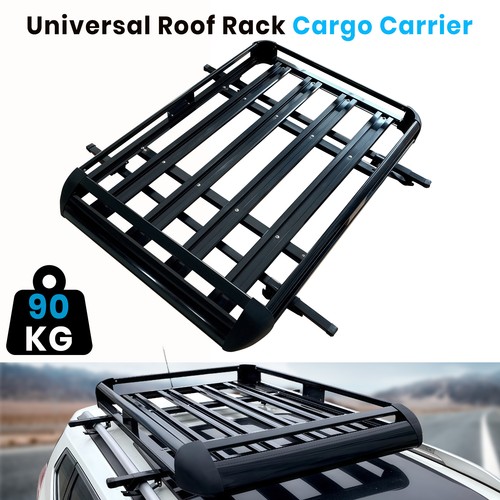 Black aluminium roof rack - aluminium,