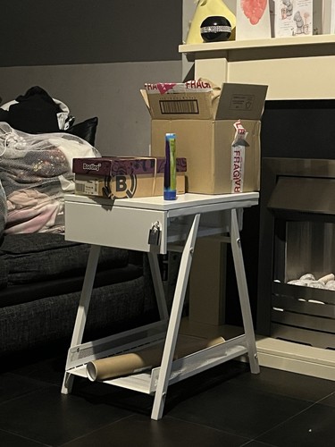 Ikea white under - desk, lock