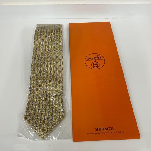 Hermes geometric pattern tie - geometric,