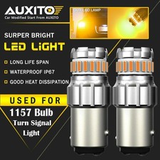 2x 1157 7528 LED Turn Signal Marker Parking Light Bulb Amber Yellow Blinker Lamp
