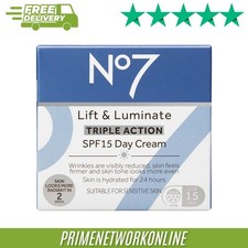 No7 Lift & Luminate TRIPLE ACTION Day Cream SPF15 - 50ml 100% ORIGINAL ⭐⭐⭐⭐⭐