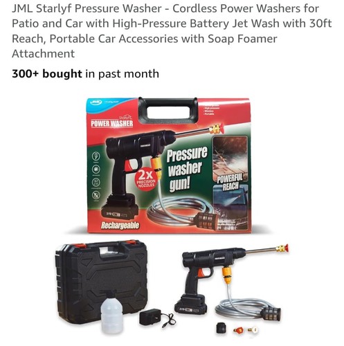 Pressure washer cordless - pressure,