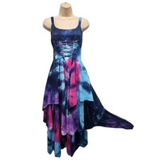 Tie Dye Dress Asymmetric Hem