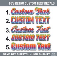 x2 80s Style Retro Custom Text