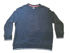Psycho Bunny Embossed Logo Sweatshirt- USA .Navy -Size XL 