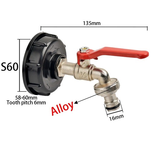 Ibc tank tap adapter s60x6 - tank,