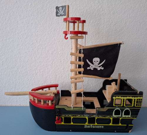 Wooden pirate ship toy - ship, by