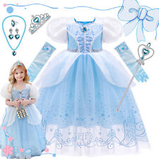 Girls Cinderella Fancy Dress Up Party Cosplay Princess Costume Kids Birthday UK