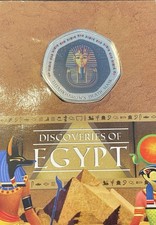 2025 TUTANKHAMEN DEATH MASK 50p SHAPED COIN BUNC IN WESTMINSTER SEALED CARD