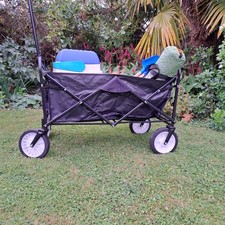 Heavy Duty Folding Wagon Cart Trolley Garden, Camping, Festival, Beach Trailer