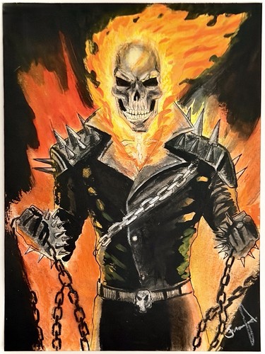 Ghost rider hand painted - hand,