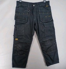 Dewalt Pro Tradesman Work Trousers 34W 31L Black Pockets 