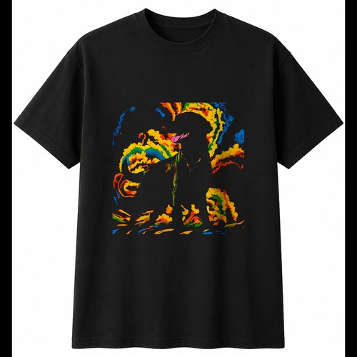 Psychedelic curly coated - psychedelic,