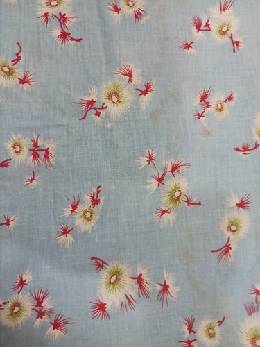 Feedsack fabric x36 blue - fabric, x36"