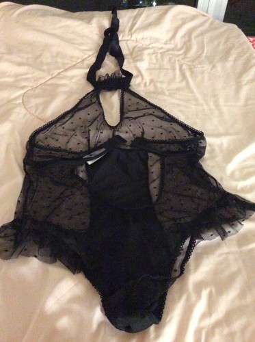 Venus sheer lace halter teddy