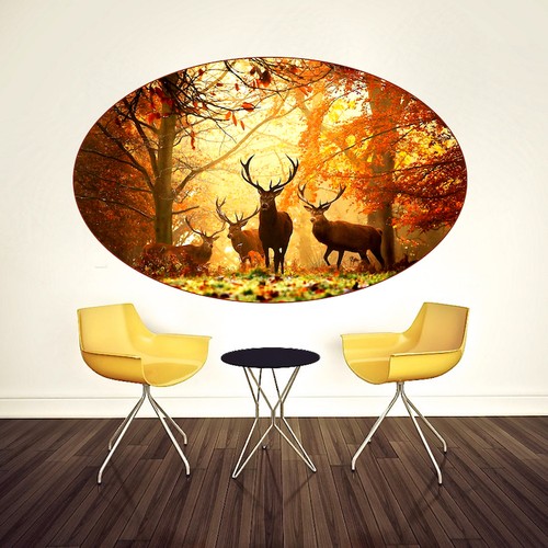 Deer wall decal mural - mural,