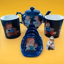 Lyons Tetley Teapot Set Tetley Tea Good Condition Vintage Blue
