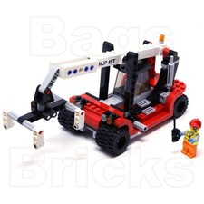 Lego Train City Reach Stacker Fork Lift Container Crane Cargo Handler from 60336