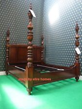 Super King size 6' mahogany Dutch Style  Four poster designer canopy Bed 