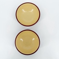 Denby Juice Lemon Yellow 7" Cereal/Soup Bowls (2) England Discontinued  EUC 