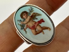 Vintage Solid Silver Enamel